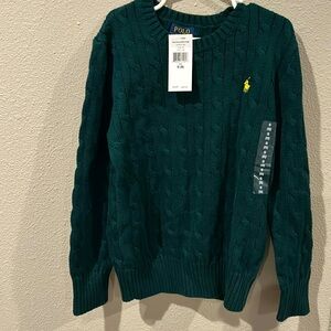 NWT Polo Ralph Lauren Cable Sweater, S(8)